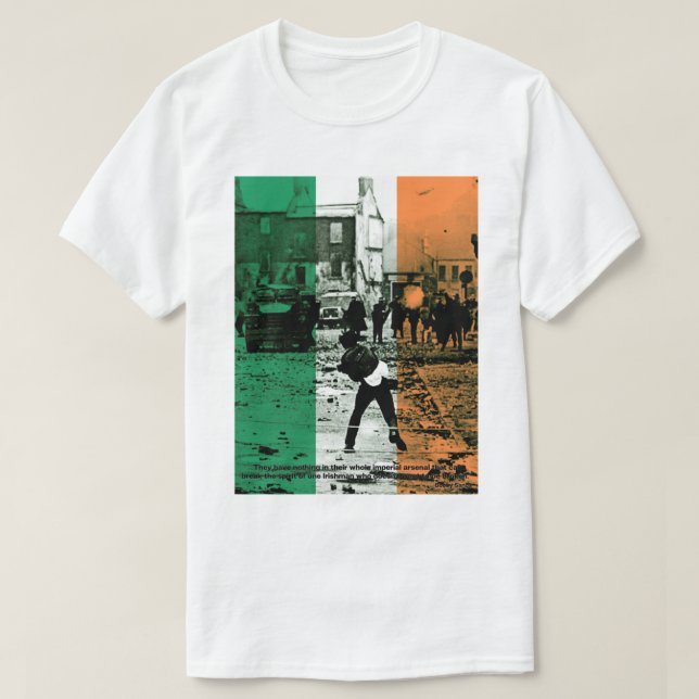 Camiseta Bobby Sands - An Irishman who doesnt want to be br (Frente do Design)