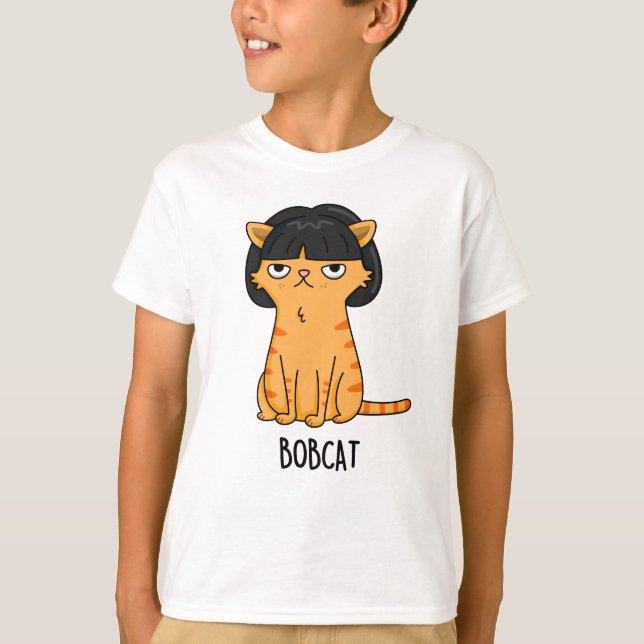 Camiseta Bobcat Funny Cat Bob Hair Pun (Frente)