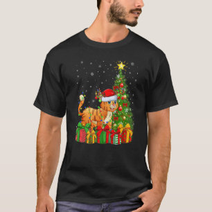 Camiseta Bobcat Xmas Holiday Papais noeis Bobcat Árvore de