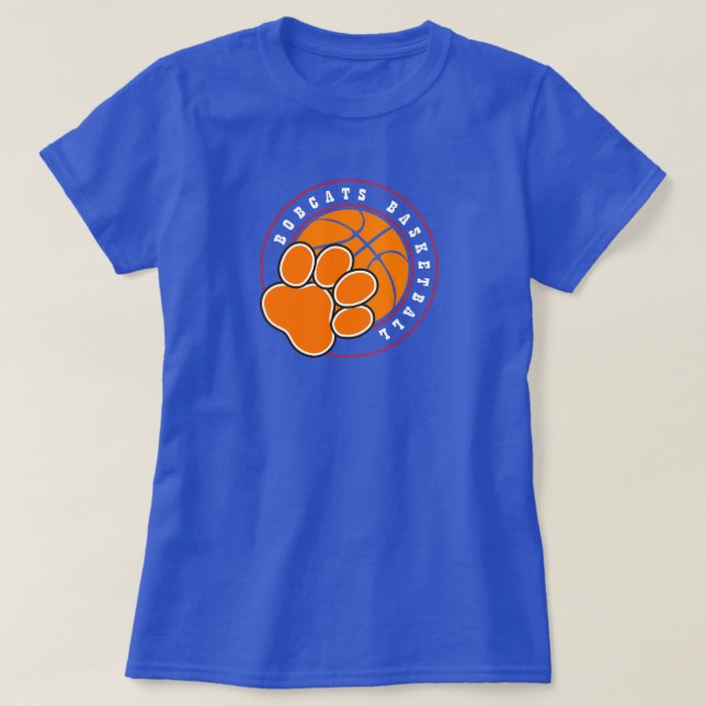 Camiseta Bobcats Basquetebol - Orgulho de Roupa e Presentes (Frente do Design)