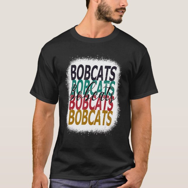 Camiseta Bobcats Professora Escola Esportiva Equipe de Vent (Frente)