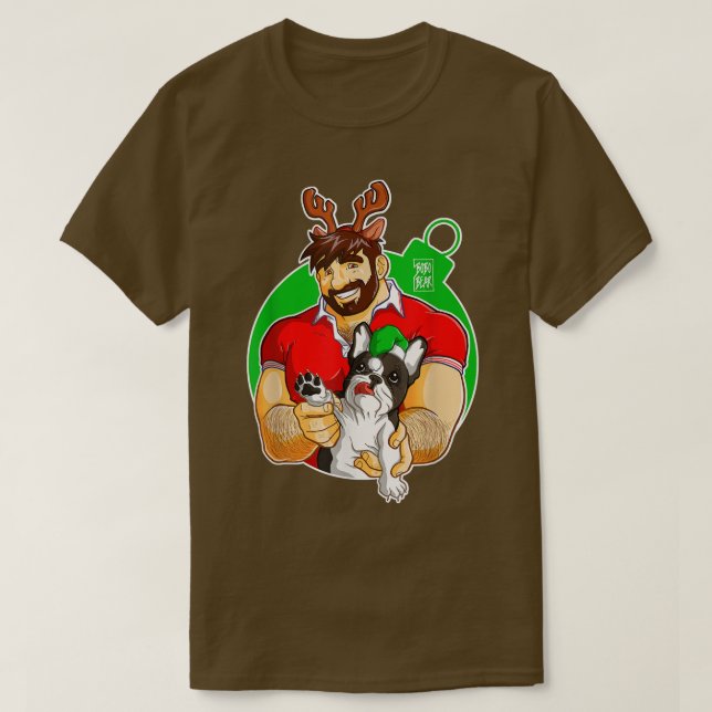 Camiseta Bobo Bear - Adam Gosta de Franceses - Natal (Frente do Design)