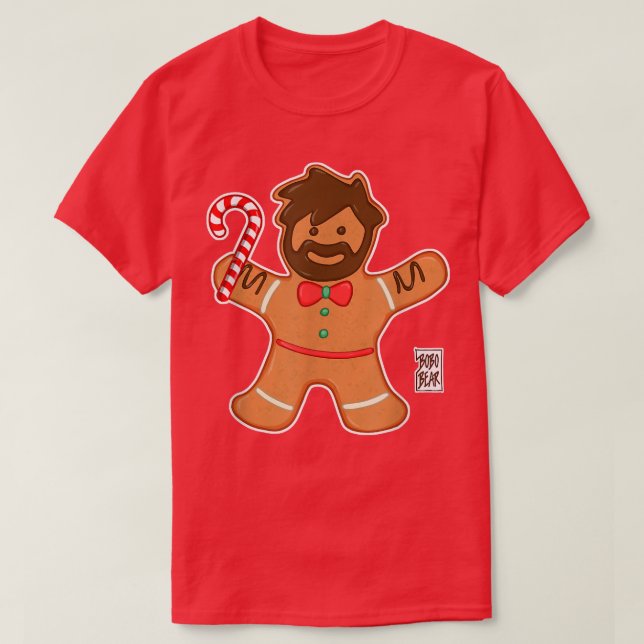 Camiseta Bobo Bear - Gingerbread Bear - Christmas  (Frente do Design)
