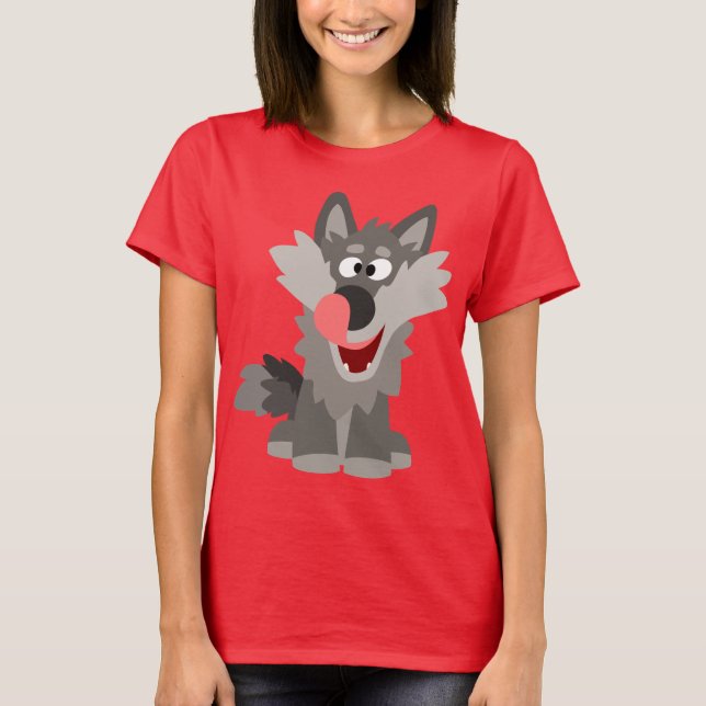 Camiseta Bobo Bela Cartoon Wolf Women T Shirt (Frente)