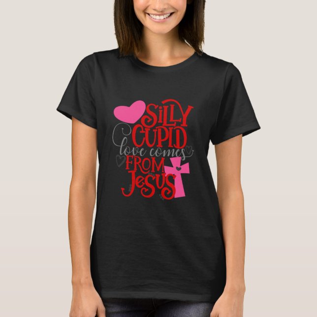 Camiseta Bobo Cupido Amor vem de Jesus Namorados  (Frente)