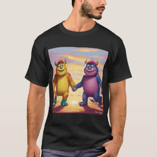 Camiseta Bobo e Zippy: Amigos brilhantes em um mundo monstr