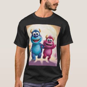 Camiseta Bobo e Zippy: Amigos brilhantes em um mundo monstr
