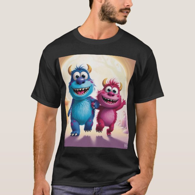 Camiseta Bobo e Zippy: Amigos brilhantes em um mundo monstr (Frente)