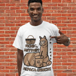 Camiseta bobo "Engraçado" - Alpaca Lunch! Picnic T-Shirt