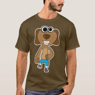 Camiseta bobo executando o cão