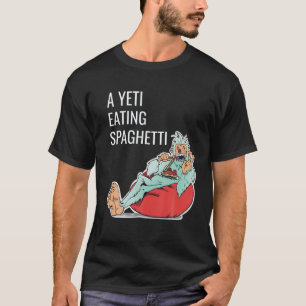 Camiseta Bobo, Ilustração De Espaguete Comendo Yeti Para