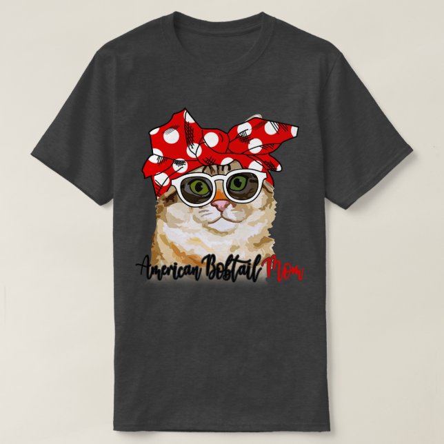 Camiseta Bobtail americano Shirt American Bobtail Cat Mo (Frente do Design)