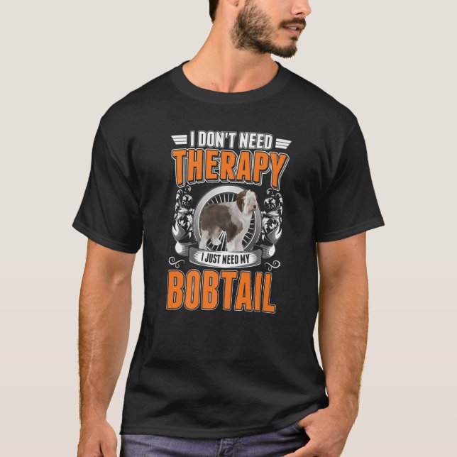 Camiseta Bobtail Therapy Old English Sheepdog Bobtail (Frente)