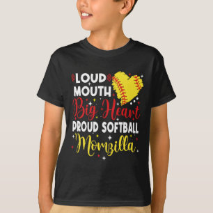 Camiseta Boca Alta Grande Coração Orgulhosa Mãe Momzilla