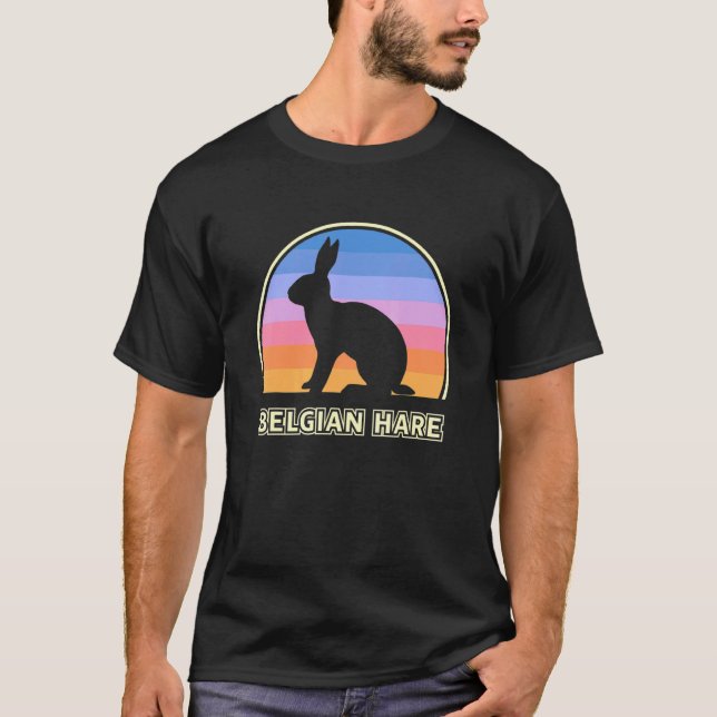 Camiseta Boca belga Vintage Sunset Rabbit (Frente)