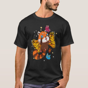 Camiseta Boca-Borboleta Vermelha Boca-branca Insetada por A