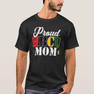 Camiseta Boca-branca e orgulhosa HBCU Mãe Universidade Negr