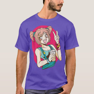 Camiseta Boca-branca Kawaii Chá Lover Boba Tea Divertimento
