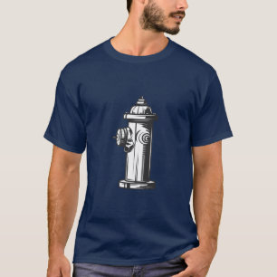 Camiseta Boca de incêndio de fogo do estilo do vintage