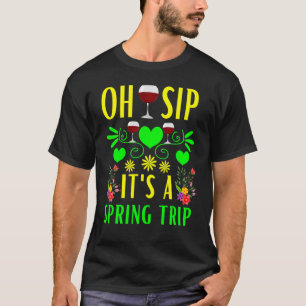 Camiseta Boca de Primavera, é uma pata de vinho Primavera P