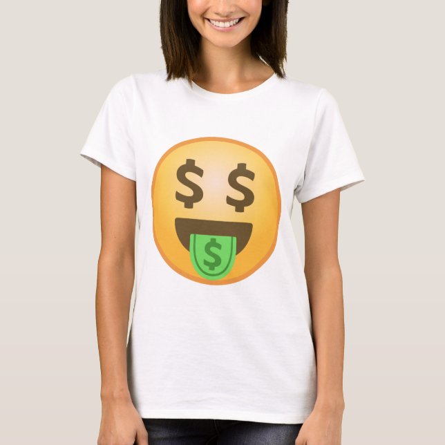 Camiseta Boca Emoji do dinheiro (Frente)