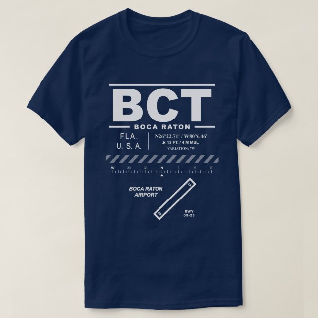 Camiseta Boca Raton Airport BCT T-Shirt (Frente do Design)