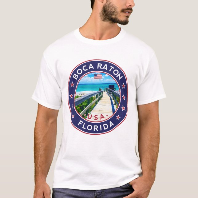 Camiseta Boca Raton, Florida Beach (Frente)