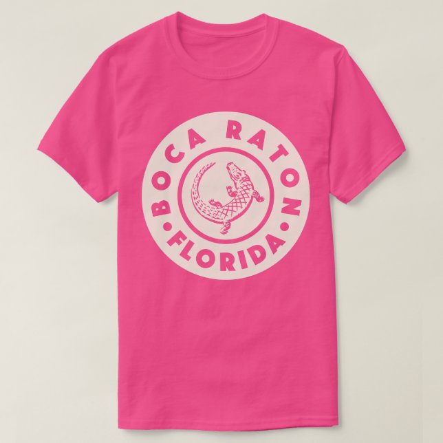 Camiseta Boca Raton Florida Circle Tan (Frente do Design)