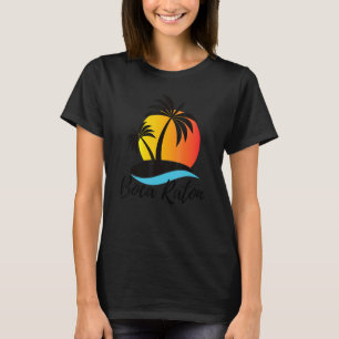 Camiseta Boca Raton Florida Palm Tree Vacation Beach Tropic