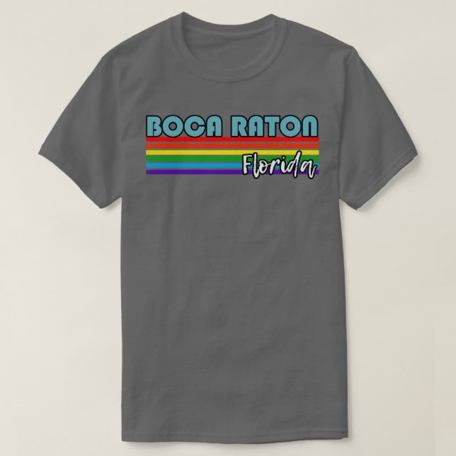 Camiseta Boca Raton Florida Pride Boca Raton LGBT Gift LGB (Frente do Design)