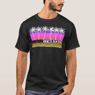 Camiseta Boca Raton Florida Retro Beach Vintage Sunset 70s