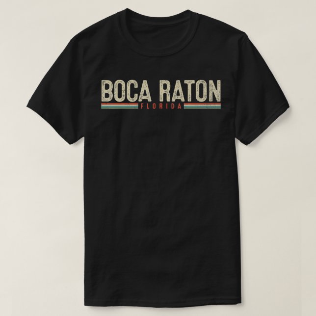 Camiseta Boca Raton Florida Retro Vintage Gift (Frente do Design)