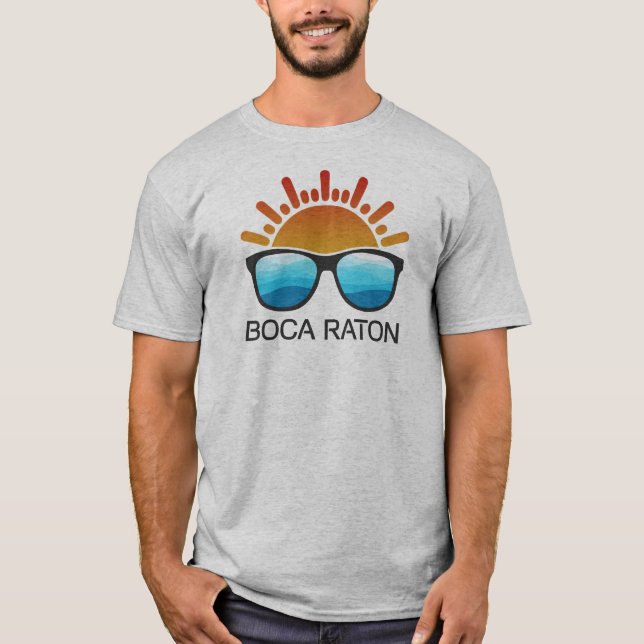 Camiseta Boca Raton Florida Sunglasses (Frente)