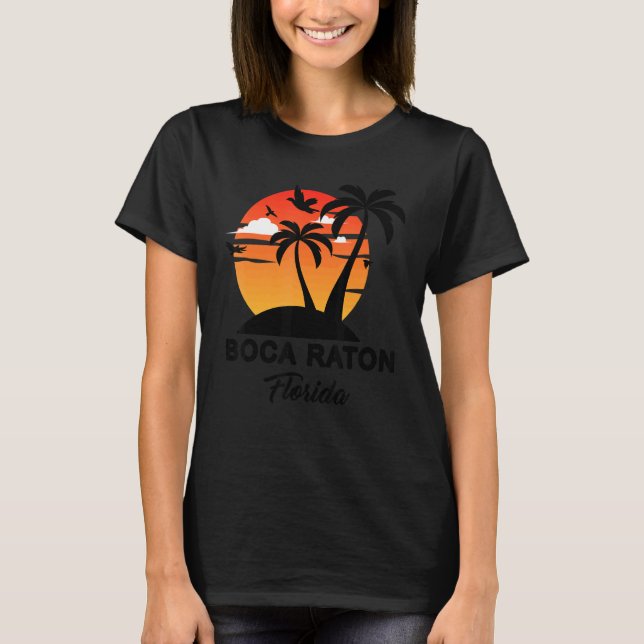 Camiseta Boca Raton Florida Vacation Beach Tropical Family (Frente)