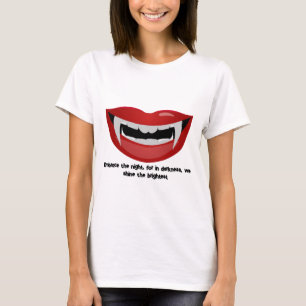 Camiseta Boca vampira com presas e dentes