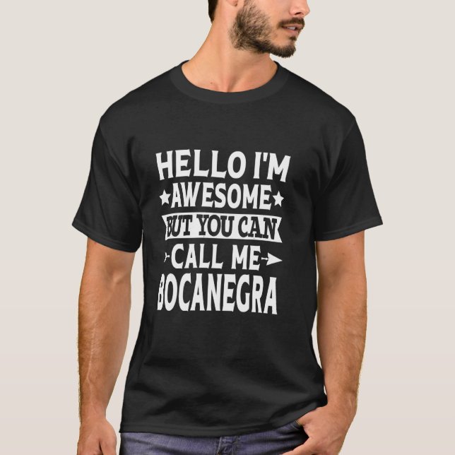 Camiseta Bocanegra Apelido Bocanegra Sobrenome familiar Boc (Frente)