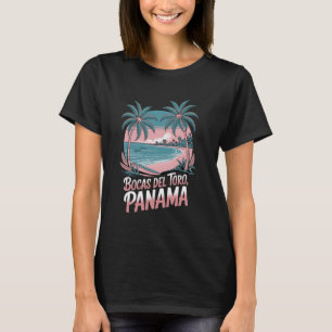 Camiseta Bocas Del Toro Panama, Tropical Beach Sunset e O