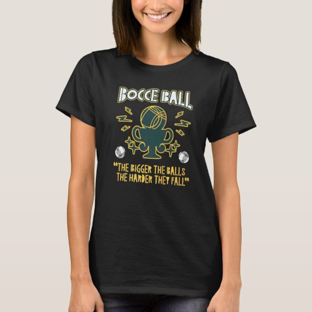 Camiseta Bocce Ball Champion Trophy Lawn Boliches Big Balls (Frente)