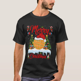 Camiseta Bocce Ball Christmas Tree Lights Papais noeis Espo