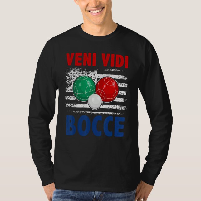 Camiseta Bocce Ball Player USA Flag Patriotic 4 (Frente)
