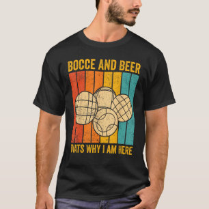Camiseta Bocce Ball Retro Bocce E Beer É Por Isso Que Eu So