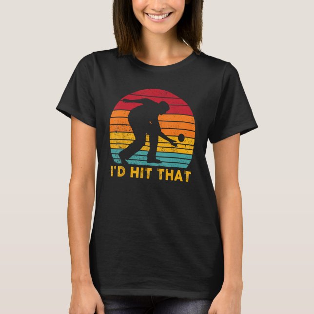 Camiseta Bocce Ball Retro I'd Hit (Frente)