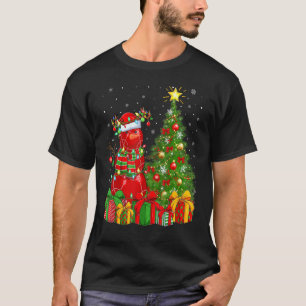 Camiseta Bocce Ball Snowman Acende Papais noeis De Árvore X