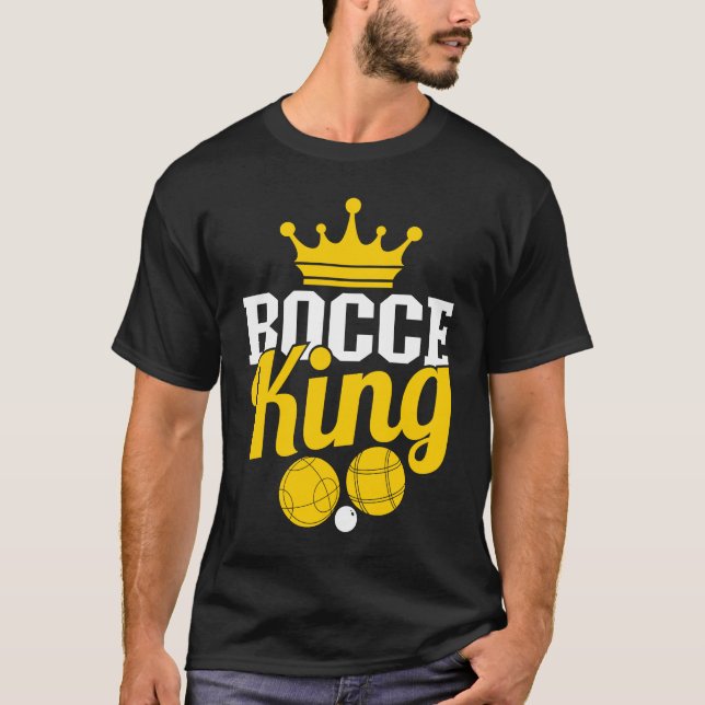Camiseta Bocce King Boccia Player Boules (Frente)