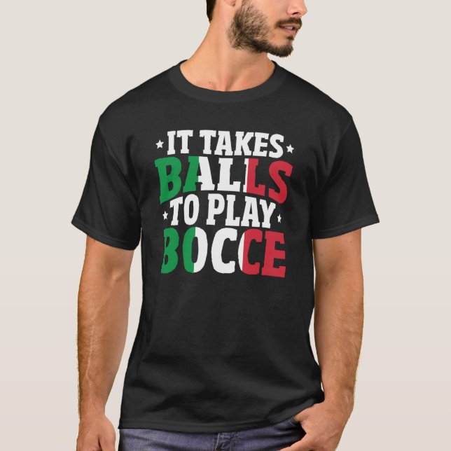 Camiseta Bocce Sports Joke Italian Bocca Game Bocca Ball (Frente)