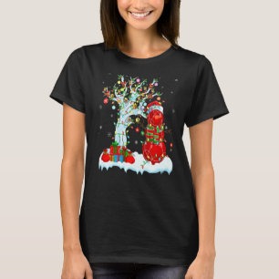 Camiseta Bocce Sports Xmas Tree Lighting Snowman Bocce Chri