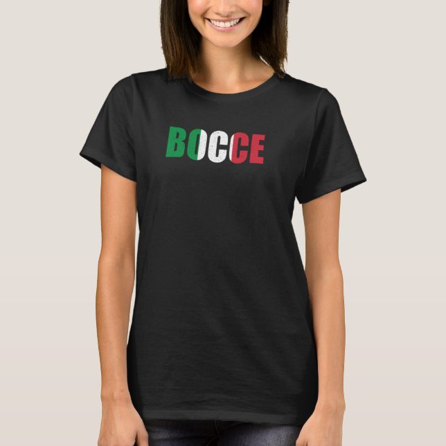 Camiseta Bocci Game  Bocce Sport Fan Italian Bowling Bocce  (Frente)