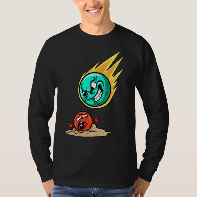 Camiseta Boccia Set Boccia Player Voando Bocce Ball Boccia (Frente)