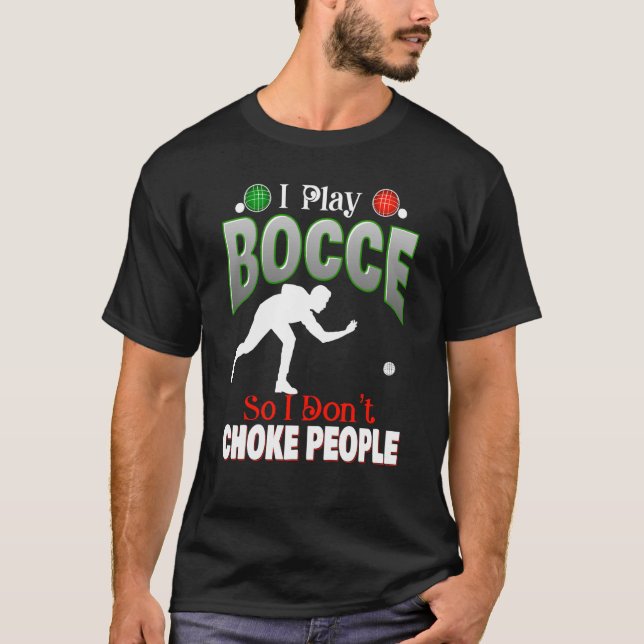 Camiseta Boccie Ball King or Queen Adult Lawn Bowling Games (Frente)