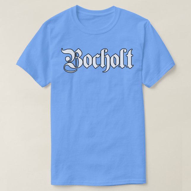 Camiseta Bocholt escrito com fonte gótica (Frente do Design)